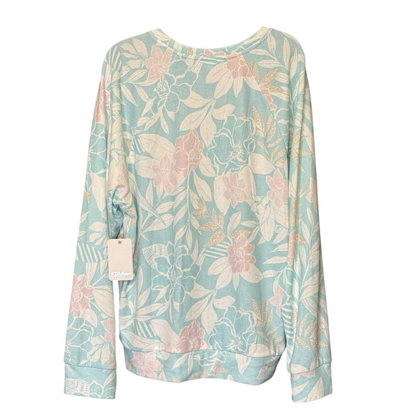 NWT PJ Salvage Pajama Top Size 2X Fleece V-Neck Long Sleeve Floral Peachy Cozy - Picture 3 of 9